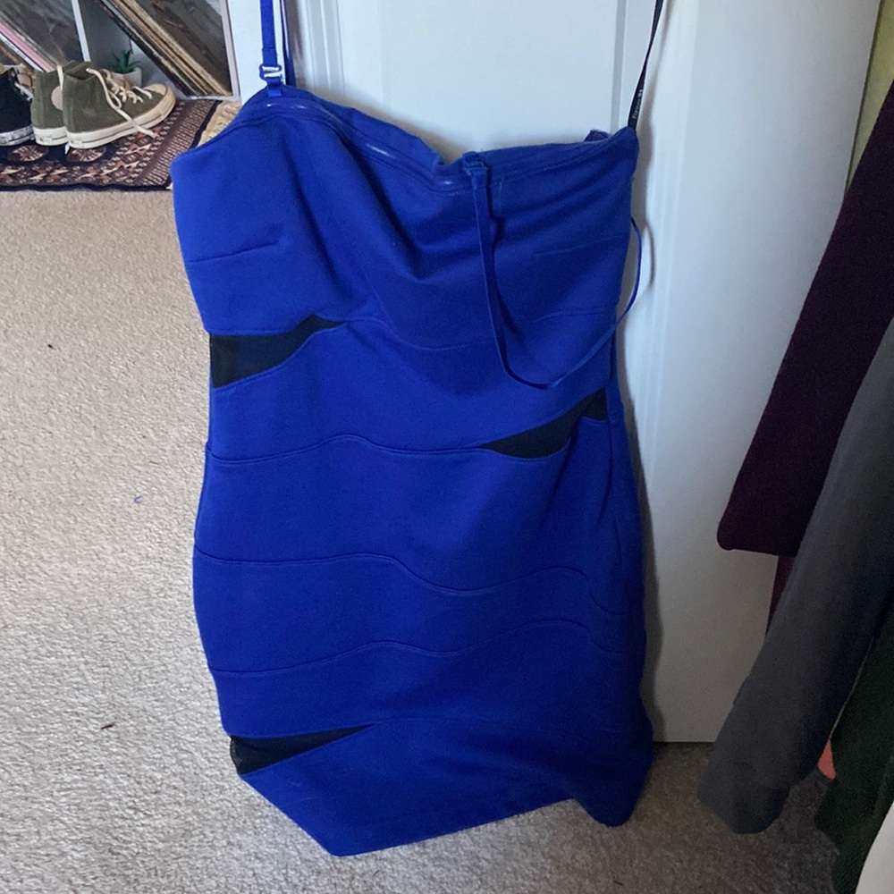 royal blue mini dress